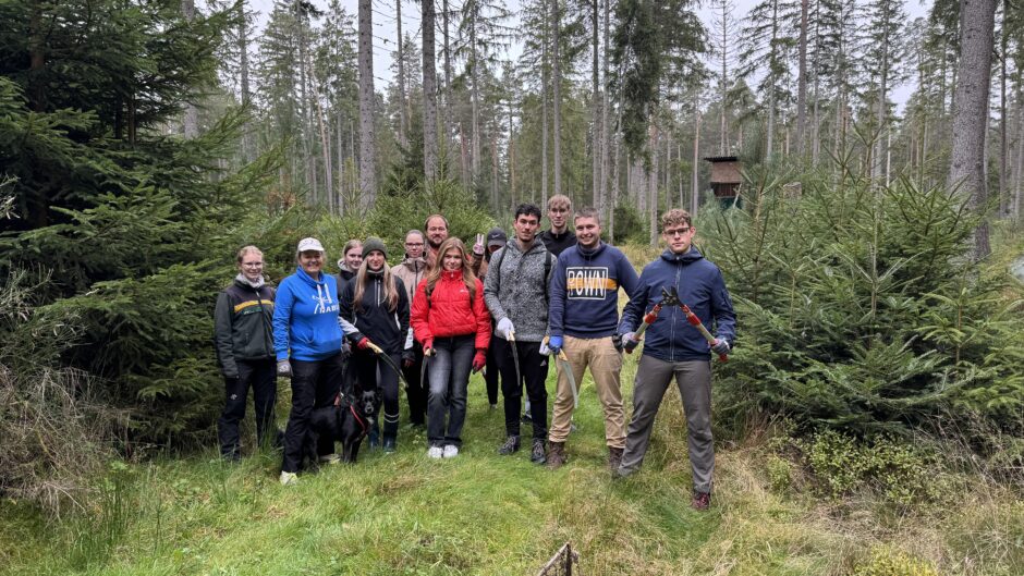 Azubis gestalten neuen Lebensraum für das Auerhuhn