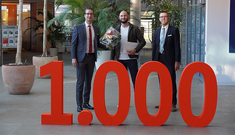 Wir freuen uns über den 1000. Neukunden